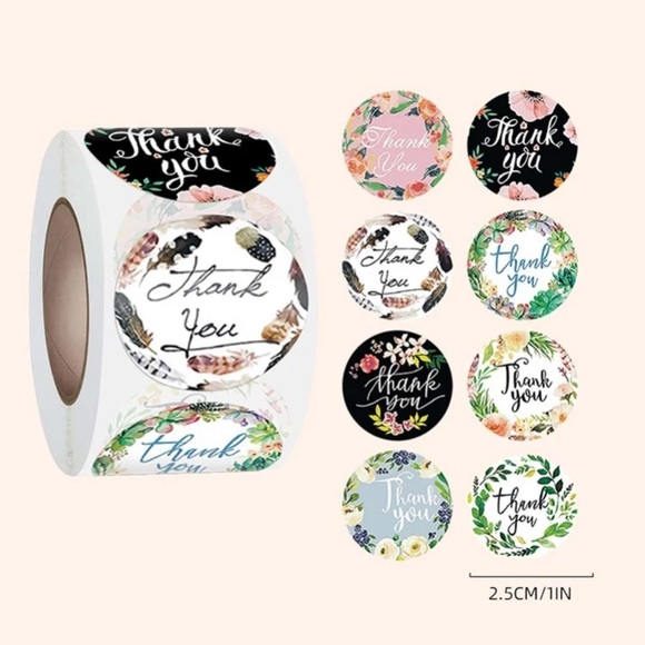 Other - 4.9 ⭐️ 500 pcs “Thank You!” Stickers